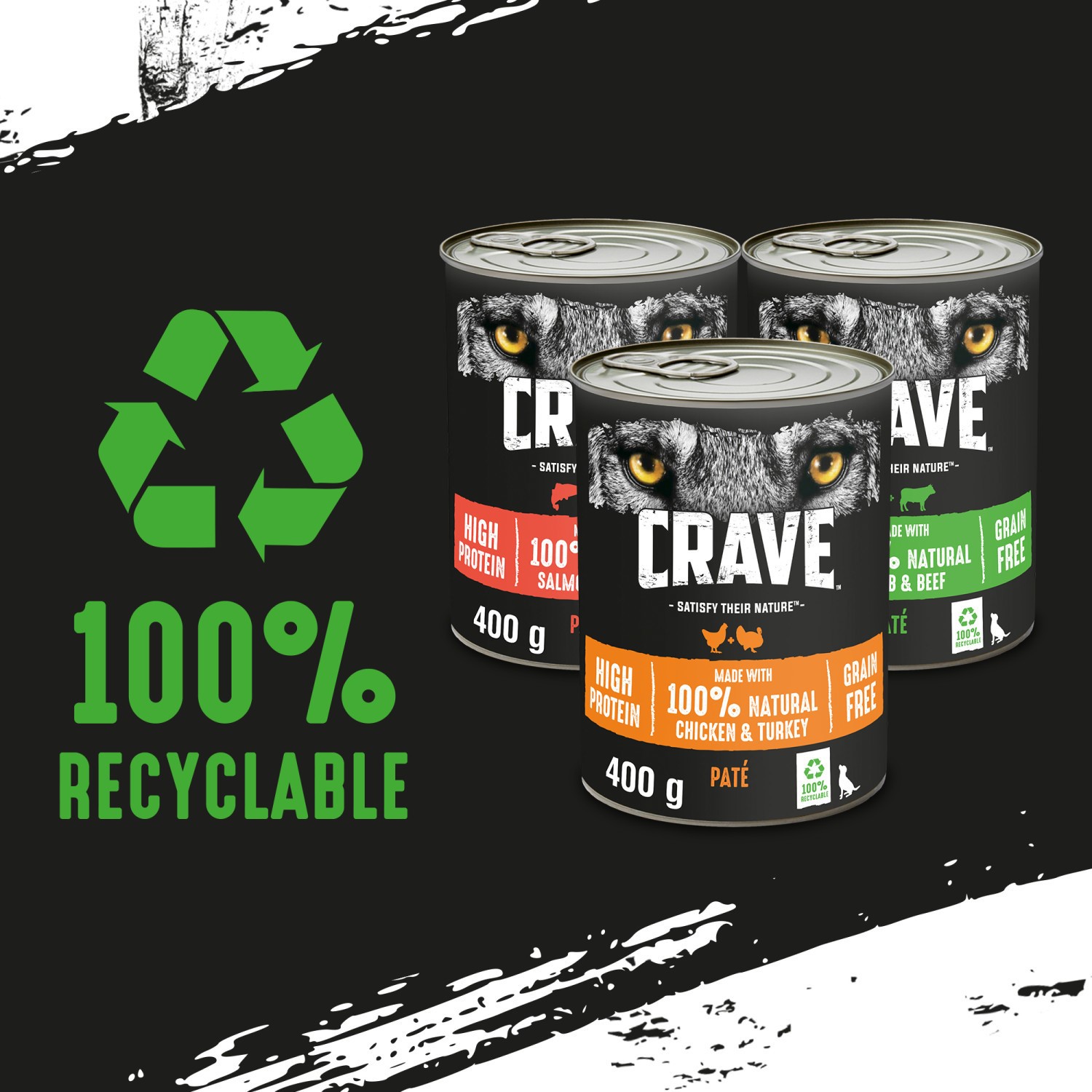 Crave can dog food top